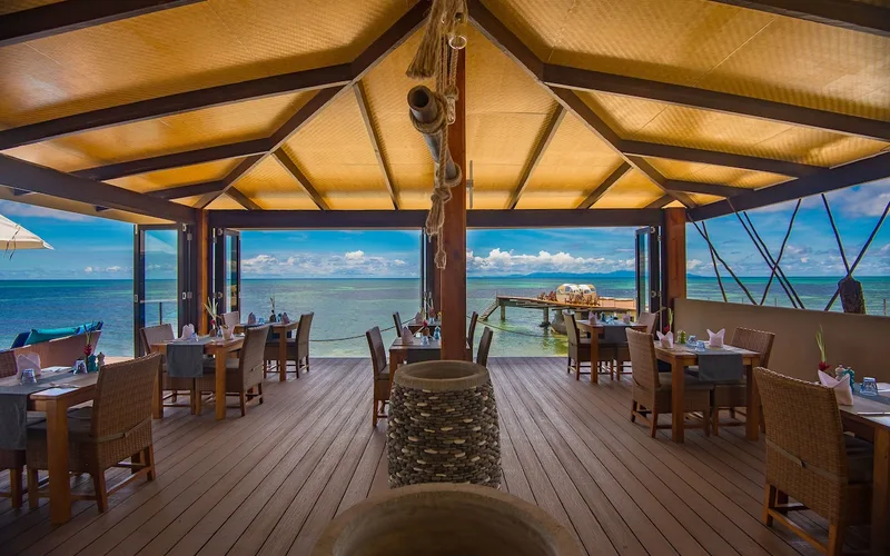 Beachfront hotel on Praslin Seychelles, a base for seychelles boat tours to Curieuse